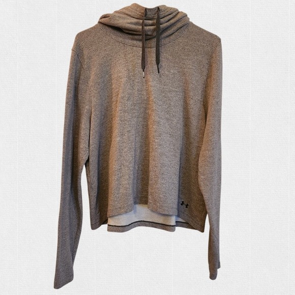 Under Armour Tops - Under Armour Funnel Neck Cowl Sweatshirt Lightweight Hoodie Gray Athletics XL